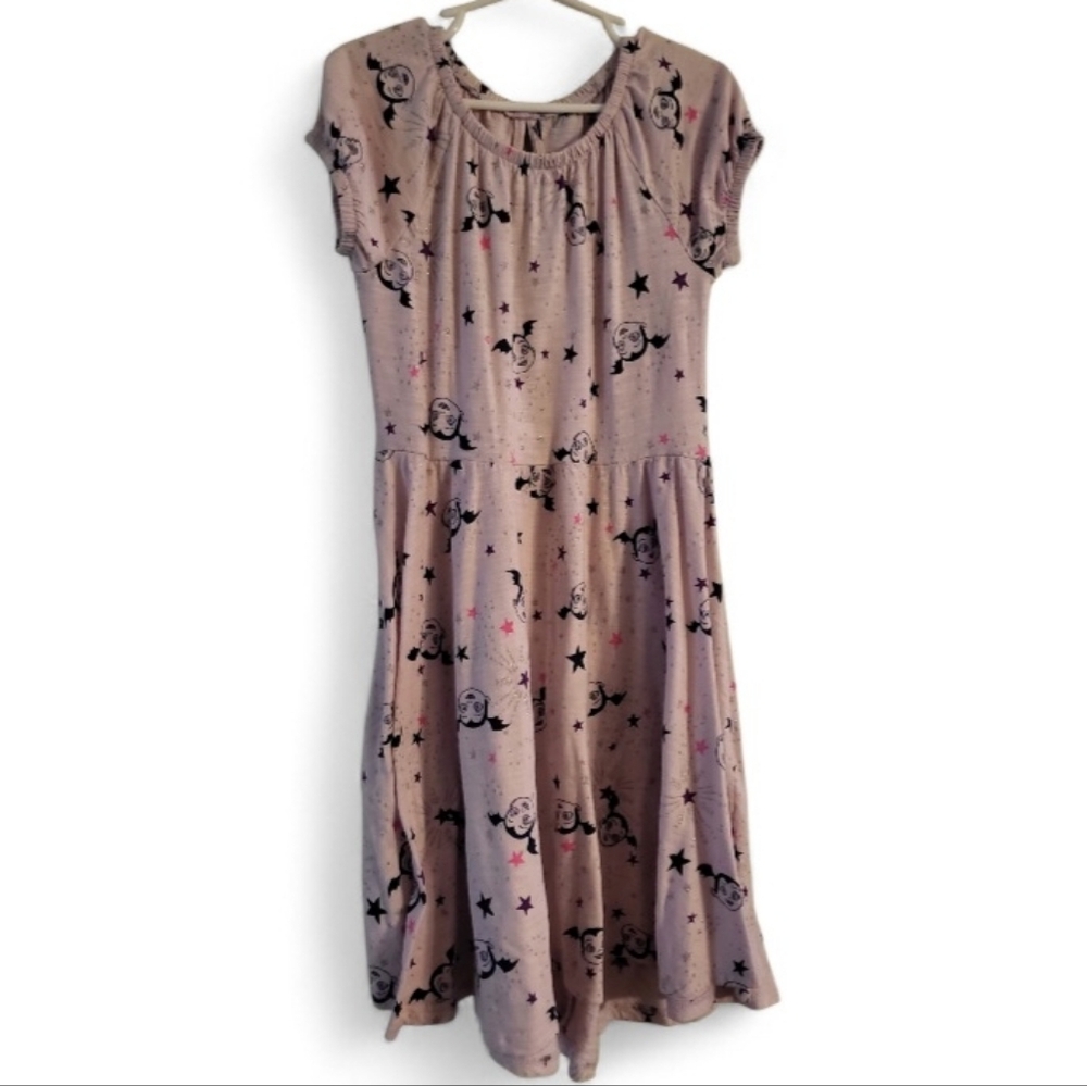 Disney Pink Star-Patterned Midi Dress
